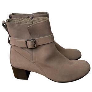 NEW ECCO Women's Dress Classic 35 Buckle Ankle Block Heel Boots